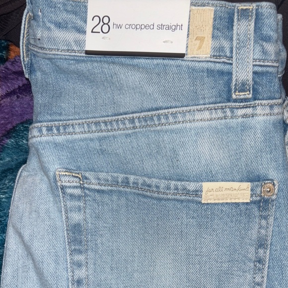 7 For All Mankind Light Blue Cropped Jeans - Picture 5 of 6